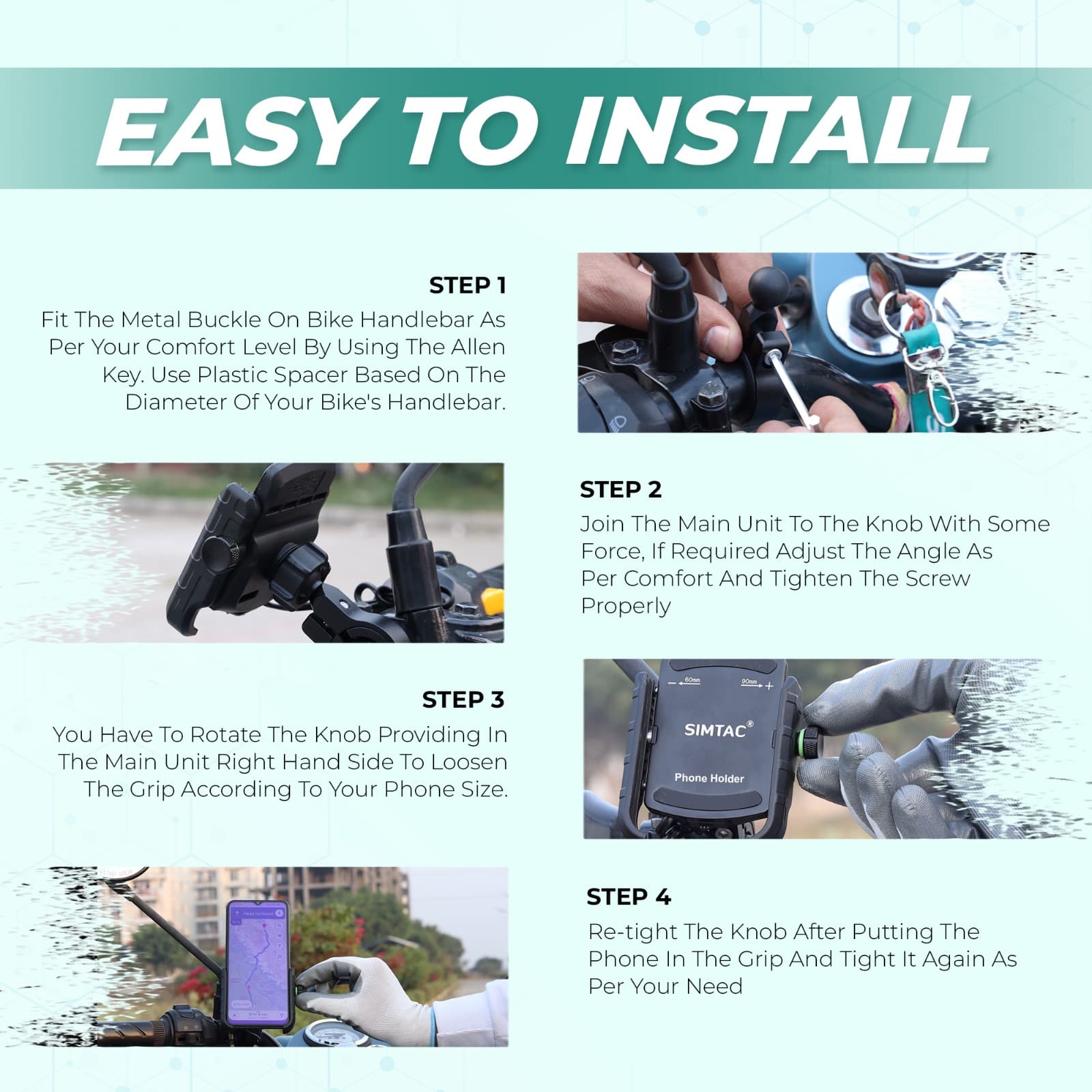 Simtac MH01 super grip bike mobile holder