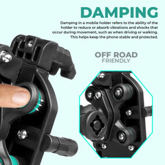 Simtac MH03-PRO Octo Grip motorcycle mobile holder with vibration damper