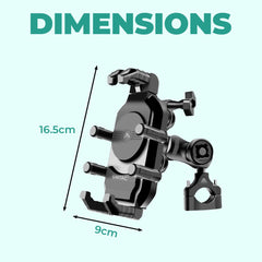 Simtac MH03-PRO Octo Grip motorcycle mobile holder with vibration damper