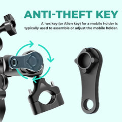 Simtac MH03WC-PRO Octo Grip wireless charging motorcycle mobile holder