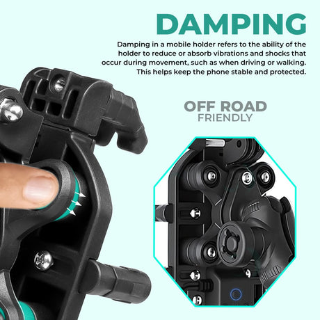 Simtac MH03WC-PRO Octo Grip wireless charging motorcycle mobile holder