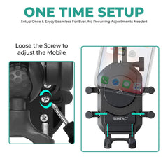 Simtac MH03WC-PRO Octo Grip wireless charging motorcycle mobile holder