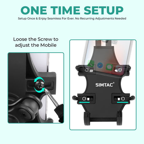 Simtac MH02-PRO Spider Grip motorcycle mobile holder with vibration damper