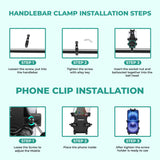 Simtac MH02-PRO Spider Grip motorcycle mobile holder with vibration damper