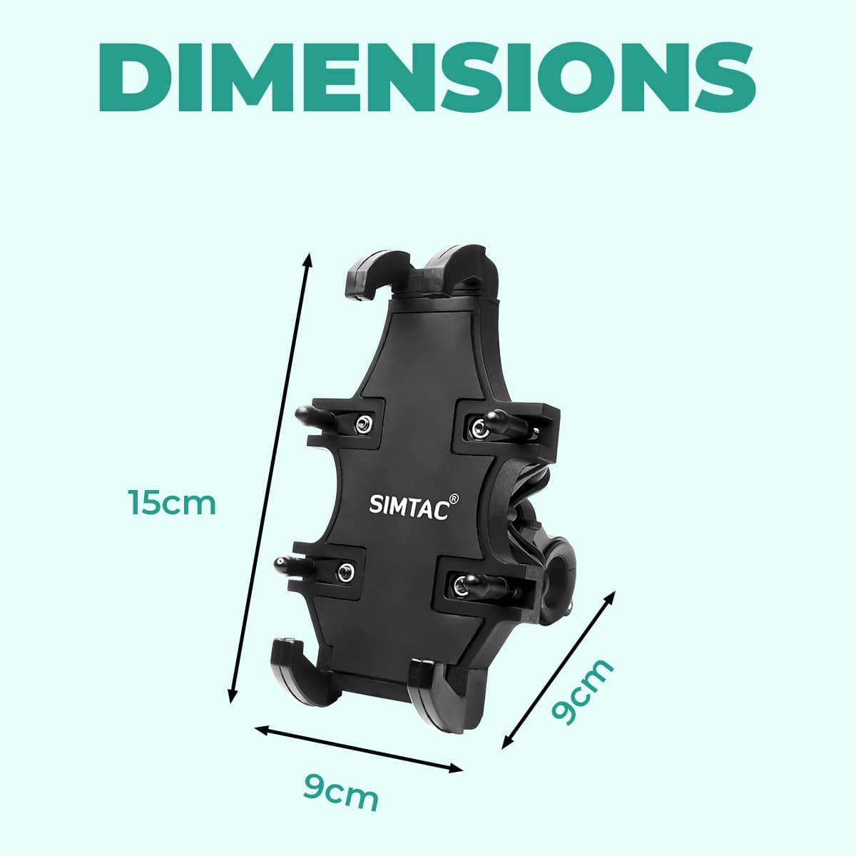 Simtac MH02-PRO Spider Grip motorcycle mobile holder with vibration damper