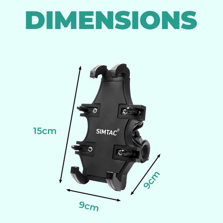 Simtac MH02-PRO Spider Grip motorcycle mobile holder with vibration damper
