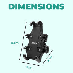 Simtac MH02-PRO Spider Grip motorcycle mobile holder with vibration damper