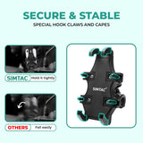 Simtac MH02-PRO Spider Grip motorcycle mobile holder with vibration damper