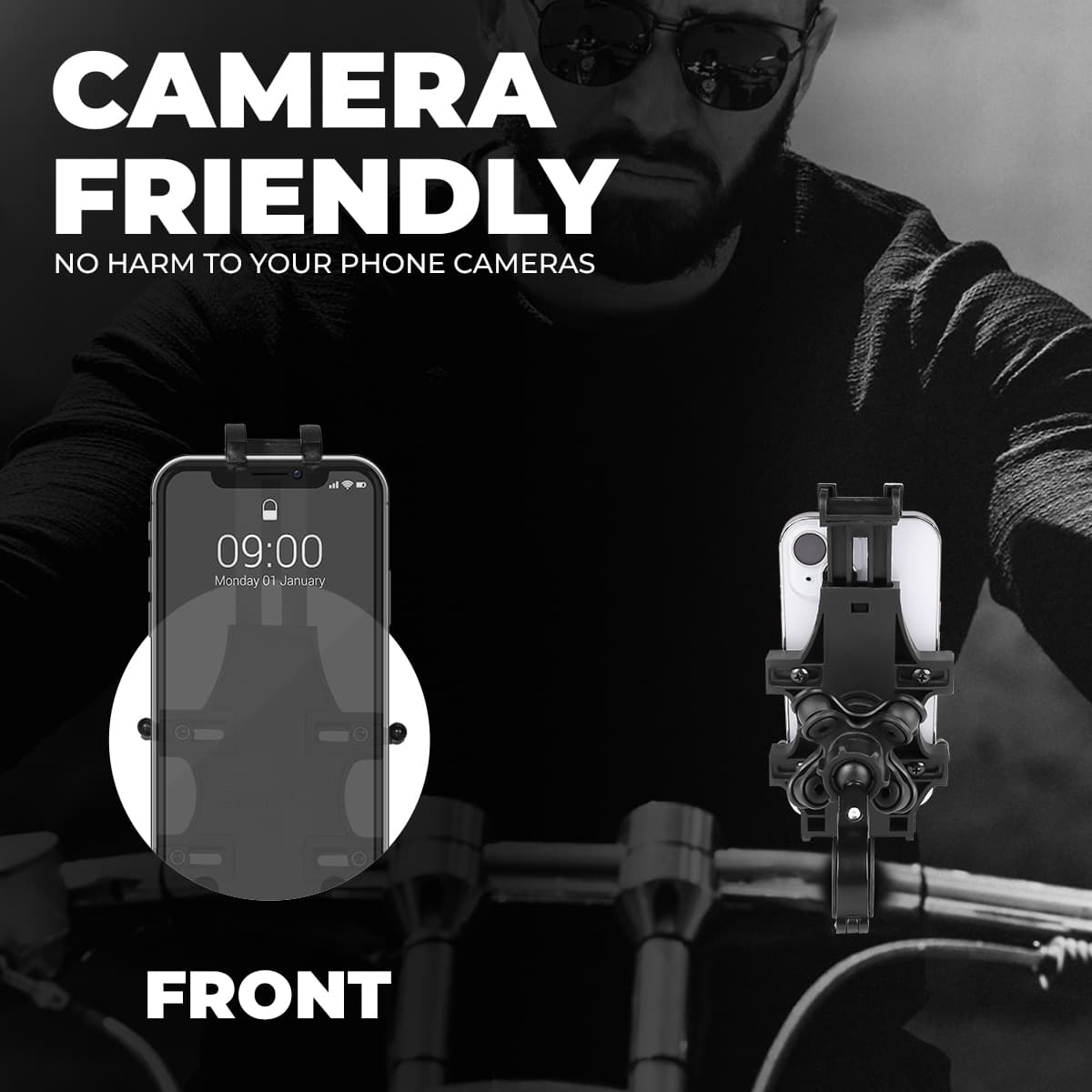 Simtac MH02-PRO Spider Grip motorcycle mobile holder with vibration damper
