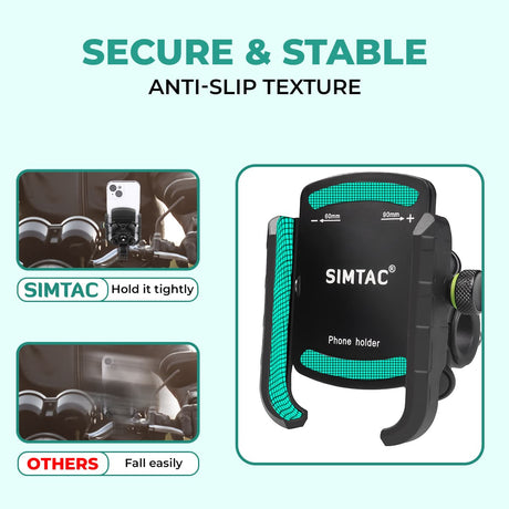 Simtac MH01-PRO Super Grip motorcycle mobile holder with vibration damper
