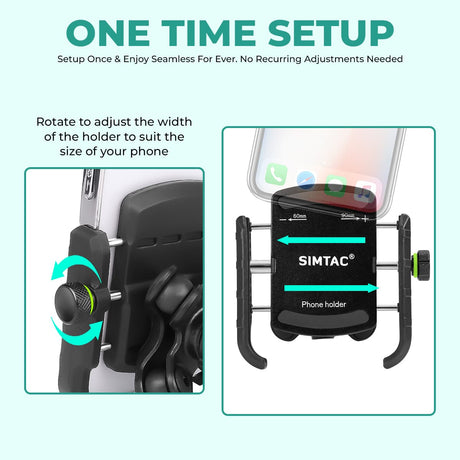 Simtac MH01-PRO Super Grip motorcycle mobile holder with vibration damper