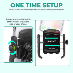 Simtac MH01-PRO Super Grip motorcycle mobile holder with vibration damper