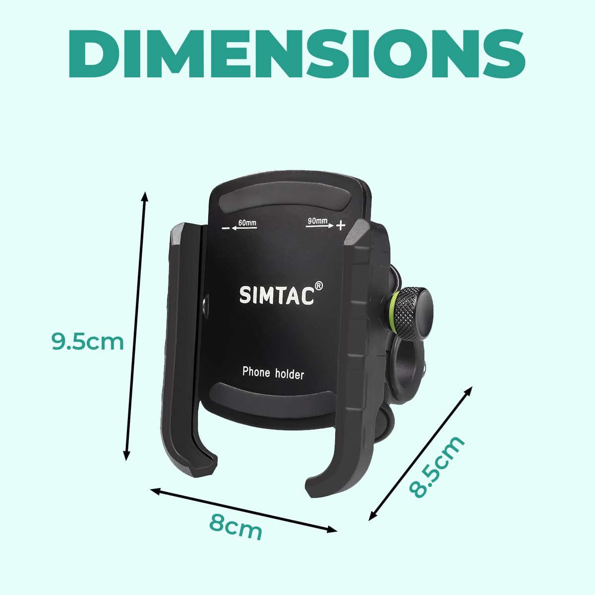 Simtac MH01-PRO Super Grip motorcycle mobile holder with vibration damper