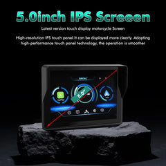 SIMTAC M2 Motorcycle GPS Navigation Display with Wireless Apple CarPlay Android Auto Bluetooth and IP67 Waterproof Touchscreen