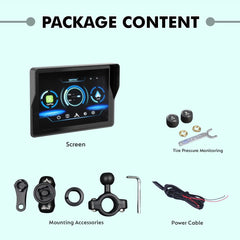 SIMTAC M2 Motorcycle GPS Navigation Display with Wireless Apple CarPlay Android Auto Bluetooth and IP67 Waterproof Touchscreen