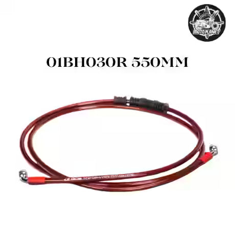 RCB E-Series Stainless Steel Braided Brake Hose 550mm | Hydraulic Brake Line | 01BH030