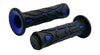 RCB HG99 125mm two-tone motorcycle handle grips in Black/Blue 01HG032A, Black/Grey 01HG032J and Black/Red 01HG032R with dual-surface rubber texture.