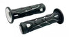 RCB HG99 125mm two-tone motorcycle handle grips in Black/Blue 01HG032A, Black/Grey 01HG032J and Black/Red 01HG032R with dual-surface rubber texture.