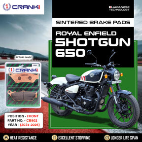 CRANK1 CB902 Sintered Front Brake Pads for Royal Enfield Shotgun 650 (2024-2025) | LEGUNDARY Custom