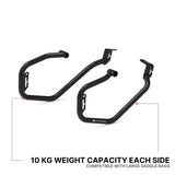 Auto Engina Saddle Stay and Top Rack Combo for 2026 KTM 390 Enduro R with Gloss Black powder-coated soft luggage carrier system