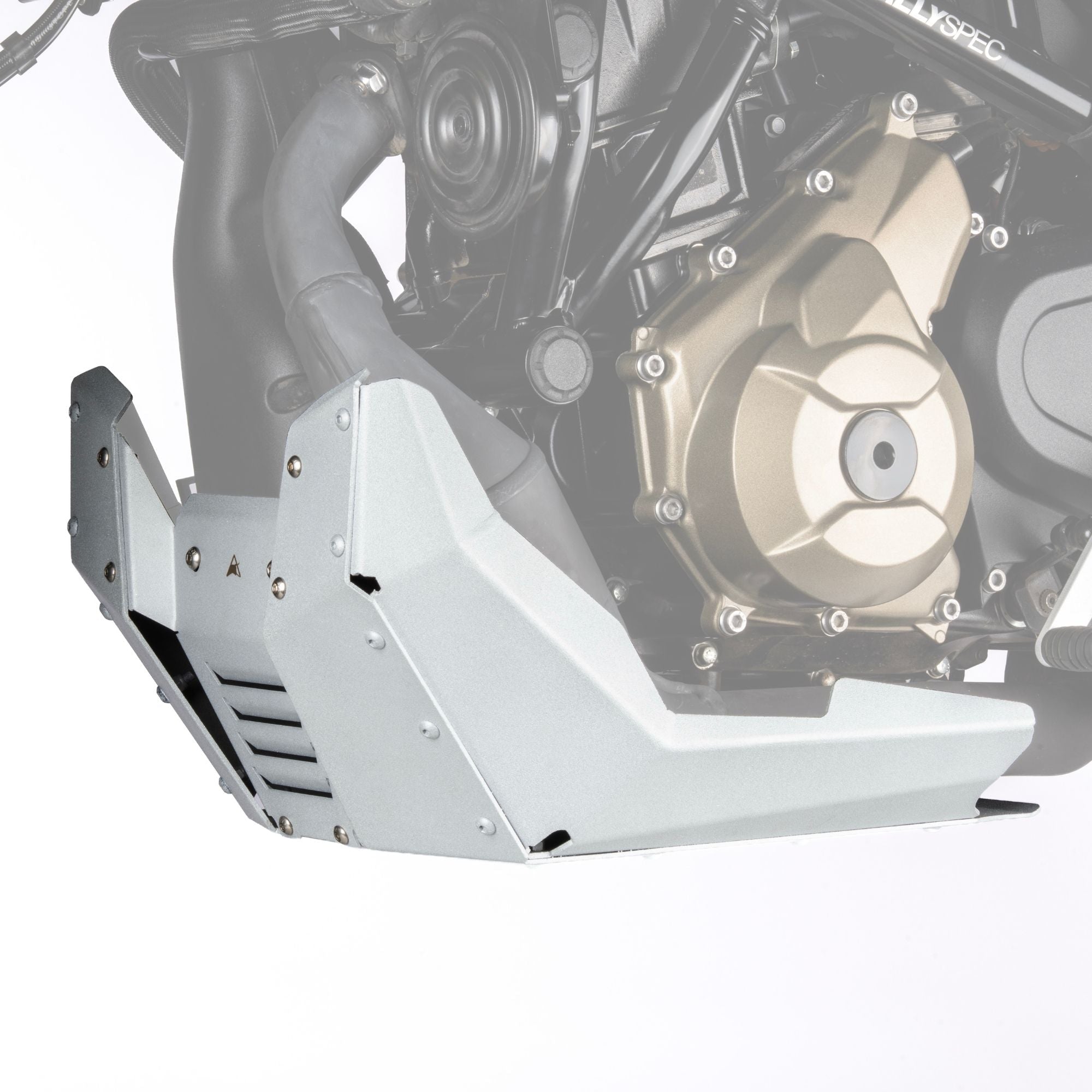 Auto Engina Mirage Silver Bash Plate for TVS Apache RTX 300 2.5mm Aluminium Skid Plate