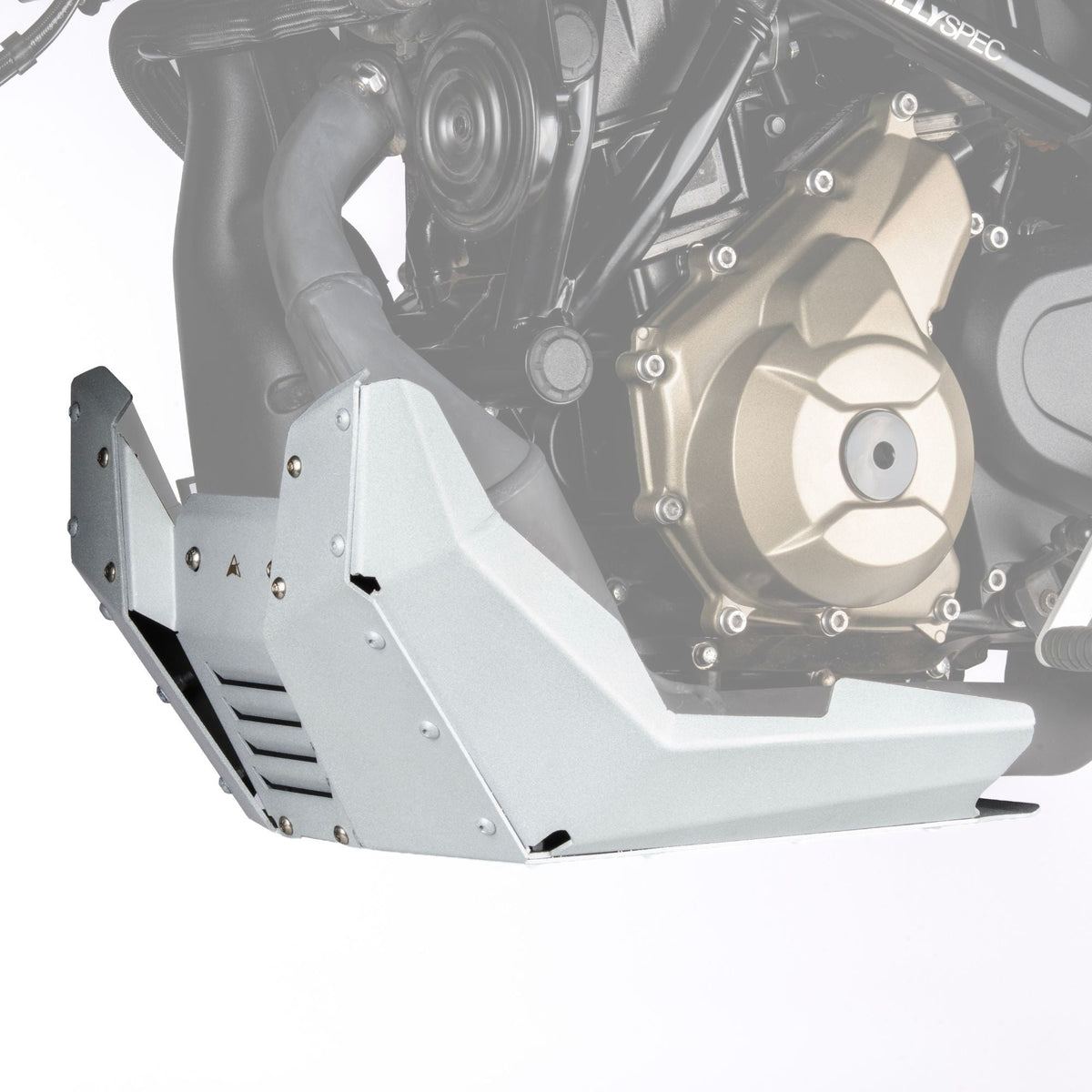 Auto Engina Mirage Silver Bash Plate for TVS Apache RTX 300 2.5mm Aluminium Skid Plate