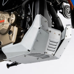 Auto Engina Mirage Silver Bash Plate for TVS Apache RTX 300 2.5mm Aluminium Skid Plate