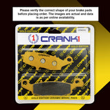 CRANK1 Ceramic Front Brake Pads CRM534 CRM253 for Kawasaki Ninja 650 2006-2016 Left Right HH Rated Disc Brake Pads