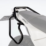 Auto Engina Saddle Stay and Grab Bar for 2026 KTM 390 Enduro R in Gloss Black with soft luggage and saddle bag support