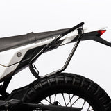 Auto Engina Saddle Stay and Grab Bar for 2026 KTM 390 Enduro R in Gloss Black with soft luggage and saddle bag support