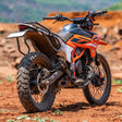 Auto Engina Saddle Stay and Grab Bar for 2026 KTM 390 Enduro R in Gloss Black with soft luggage and saddle bag support