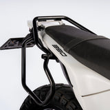 Auto Engina Saddle Stay and Grab Bar for 2026 KTM 390 Enduro R in Gloss Black with soft luggage and saddle bag support