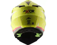 Axor X-cross Flash Motorbike Helmet  (Neon Yellow Red)