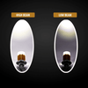 Universal H4 LED headlight bulb for bike and car with 2000LM white light and multicolor LED ring