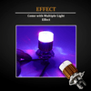 Universal H4 LED headlight bulb for bike and car with 2000LM white light and multicolor LED ring