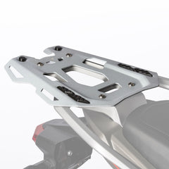 Auto Engina Aluminium Top Rack Plate for TVS Apache RTX 300 – Textured Black & Mirage Silver Luggage Mounting Plate
