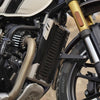 Auto Engina Black-Silver aluminium and stainless steel radiator guard for Triumph Scrambler 400X motorcycle