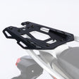 Auto Engina Aluminium Top Rack Plate for TVS Apache RTX 300 – Textured Black & Mirage Silver Luggage Mounting Plate