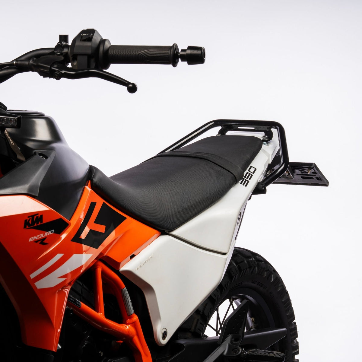 Auto Engina Grab Bar for KTM 390 Enduro R lightweight gloss black rear pillion grab handle accessory
