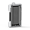 Auto Engina Black-Silver aluminium and stainless steel radiator guard for Triumph Scrambler 400X motorcycle