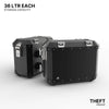 Auto Engina 72L Black Aluminium Panniers for Royal Enfield Himalayan 450 Adventure Touring Motorcycle