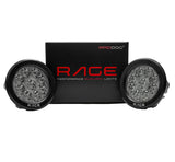 Maddog Rage Auxiliary LED Lights 11600 Lumens for Motorcycle with 380m Beam and IP67 Waterproof Design