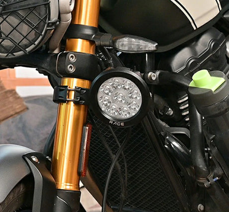 Maddog Rage Auxiliary LED Lights 11600 Lumens for Motorcycle with 380m Beam and IP67 Waterproof Design