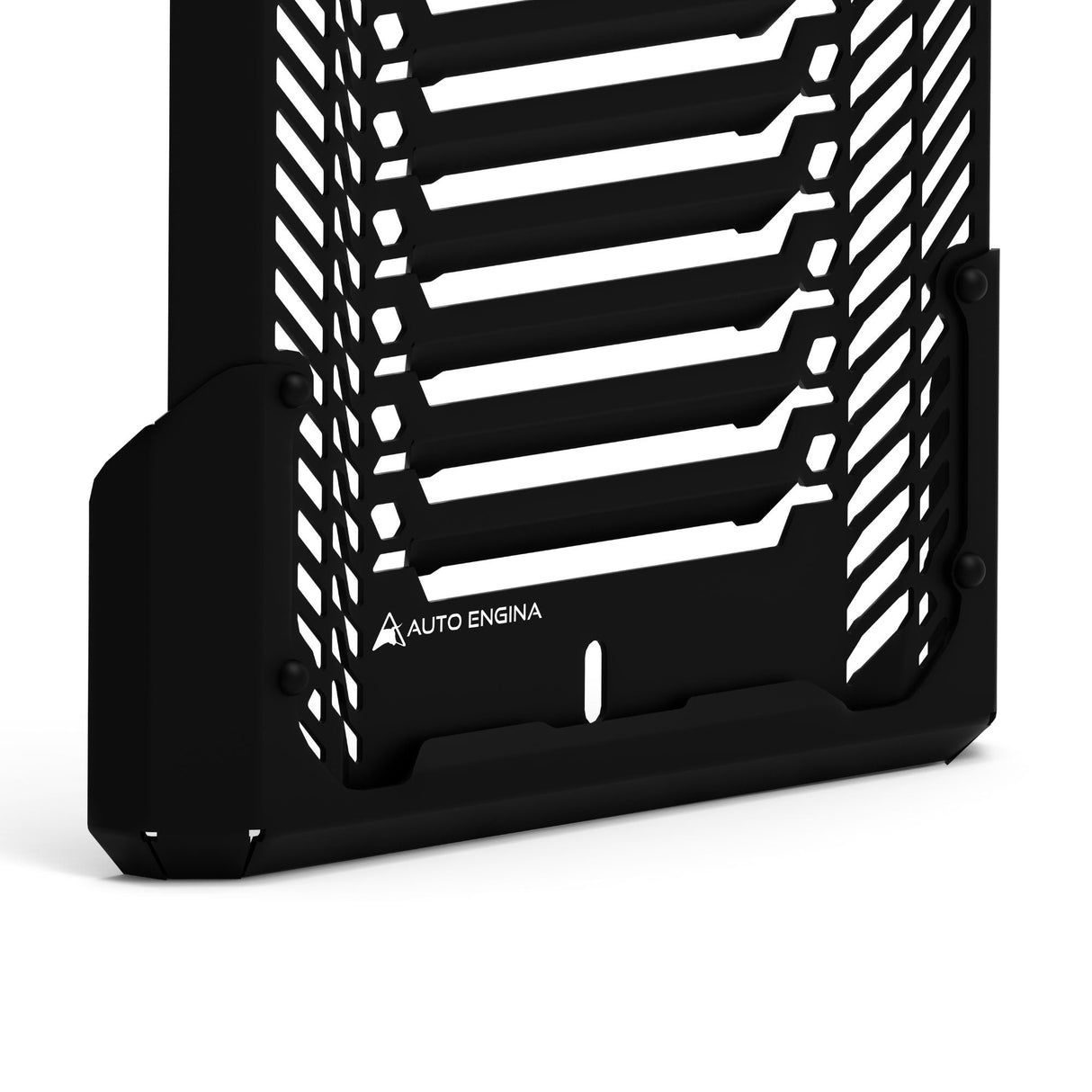 Auto Engina black aluminium and mild steel radiator guard for Triumph Scrambler 400X motorcycle