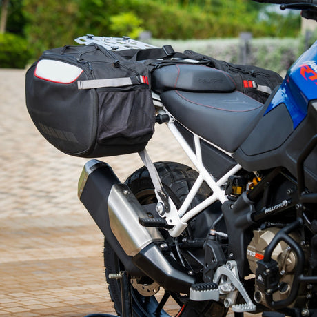 Auto Engina Saddle Stays for TVS Apache RTX 300 | Soft Luggage Support with Optional Luggage Strap Mount