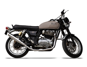 Silver Stallion Redline 2x1 full system exhaust for Royal Enfield Interceptor 650 GT 650 Bear 650 silver black matte brushed