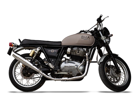 Silver Stallion Redline 2x1 full system exhaust for Royal Enfield Interceptor 650 GT 650 Bear 650 silver black matte brushed