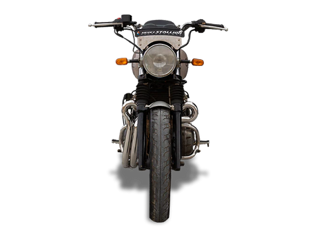 Silver Stallion Redline 2x1 full system exhaust for Royal Enfield Interceptor 650 GT 650 Bear 650 silver black matte brushed