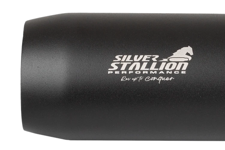 Silver Stallion performance exhaust for Royal Enfield Classic 650 available in silver matte black and brushed finish
