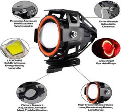 HJG Projector Angel Eyes LED Fog Light For Bike Universal For All Bike (1pc)